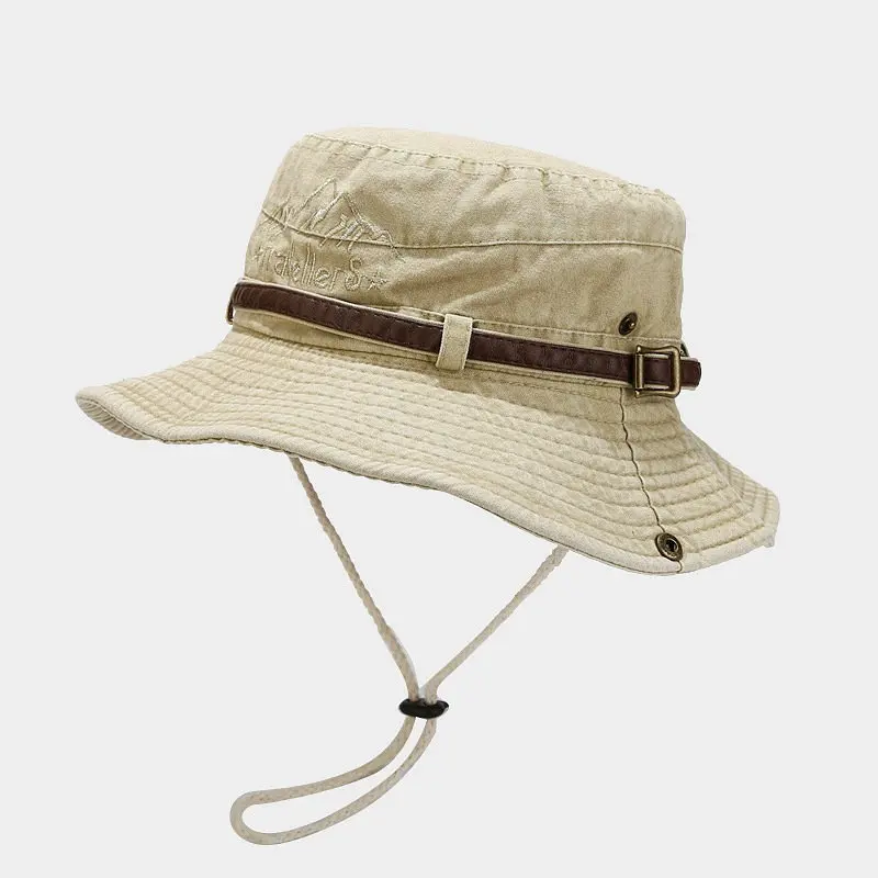 2022 Cotton Letter Embroidery Bucket Hat Outdoor Fisherman Travel Sun Cap For Men And Women 17