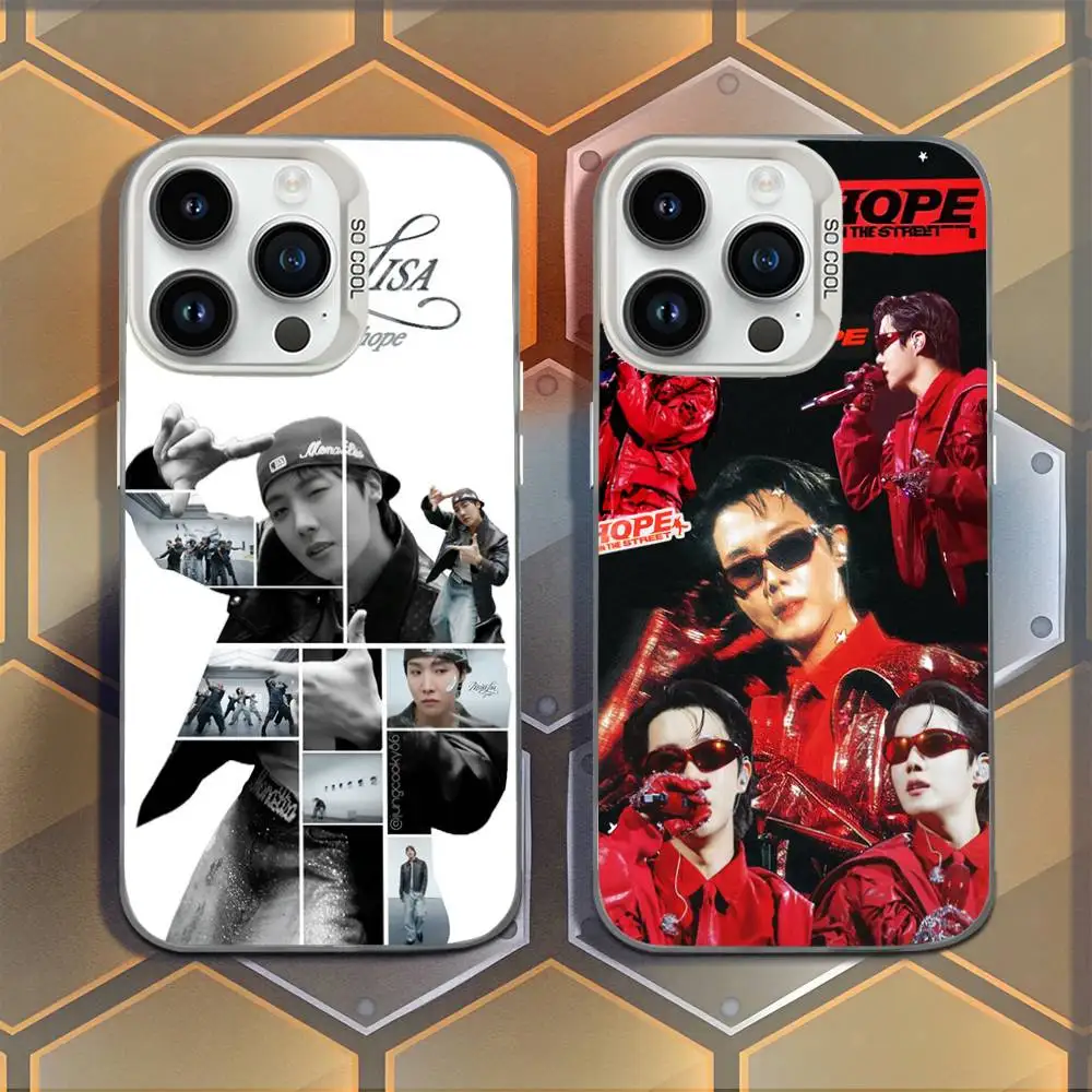 

J-JHOPE On The Street Phone Case For iPhone 16,15,14,13,12,11,Mini,Pro,E,MAX White Candy Matte Shockproof Cover