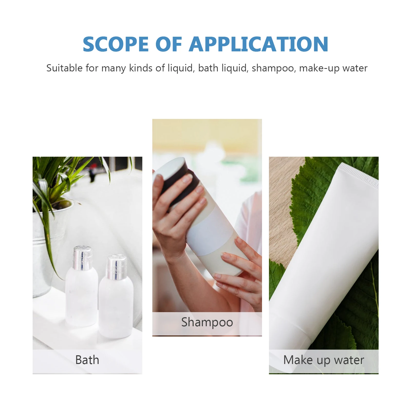 

5pcs Refillable Toiletry Bottles Travel Containers Shampoo Conditioner Lotion Dispenser Eco-Friendly Portable