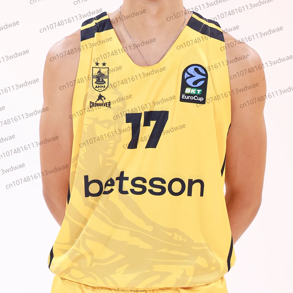 اليونانية كرة السلة جيرسي سريعة الجافة قميص رياضي كيت AEK BC كرة السلة جيرسي Akil ميتشل ذاكرة الهاس ΣсыВВН 23 كرة السلة جيرسي