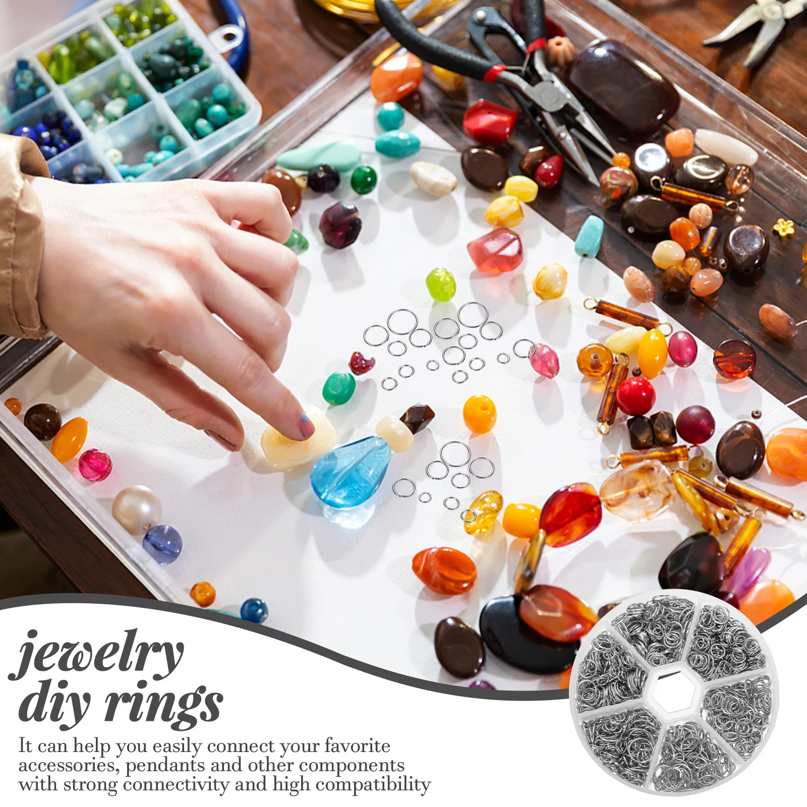 1390 قطعة حلقات الانتقال المفتوحة الفضة ربط الدوائر لصنع المجوهرات عقد دي اي واي سوار قلادة صياغة الإمدادات