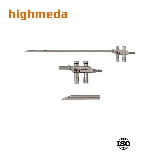 Highmeda HZM284.4 Laparoscopic Suction Irrigation Tube Set Manual Power Stainless Steel Surgical Instrument Reusable Class II