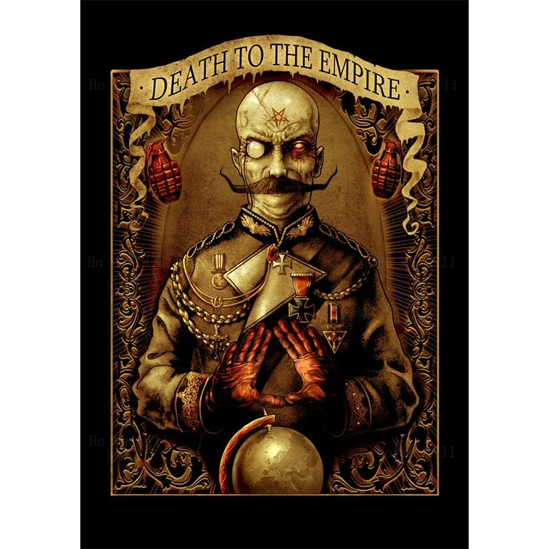 Póster de pareja de calaveras de azúcar, Impresión de tatuaje del Día de muertos, Steampunk Keiser, guerra oculta, Zombie, lienzo, arte de pared para decoración para sala de estar