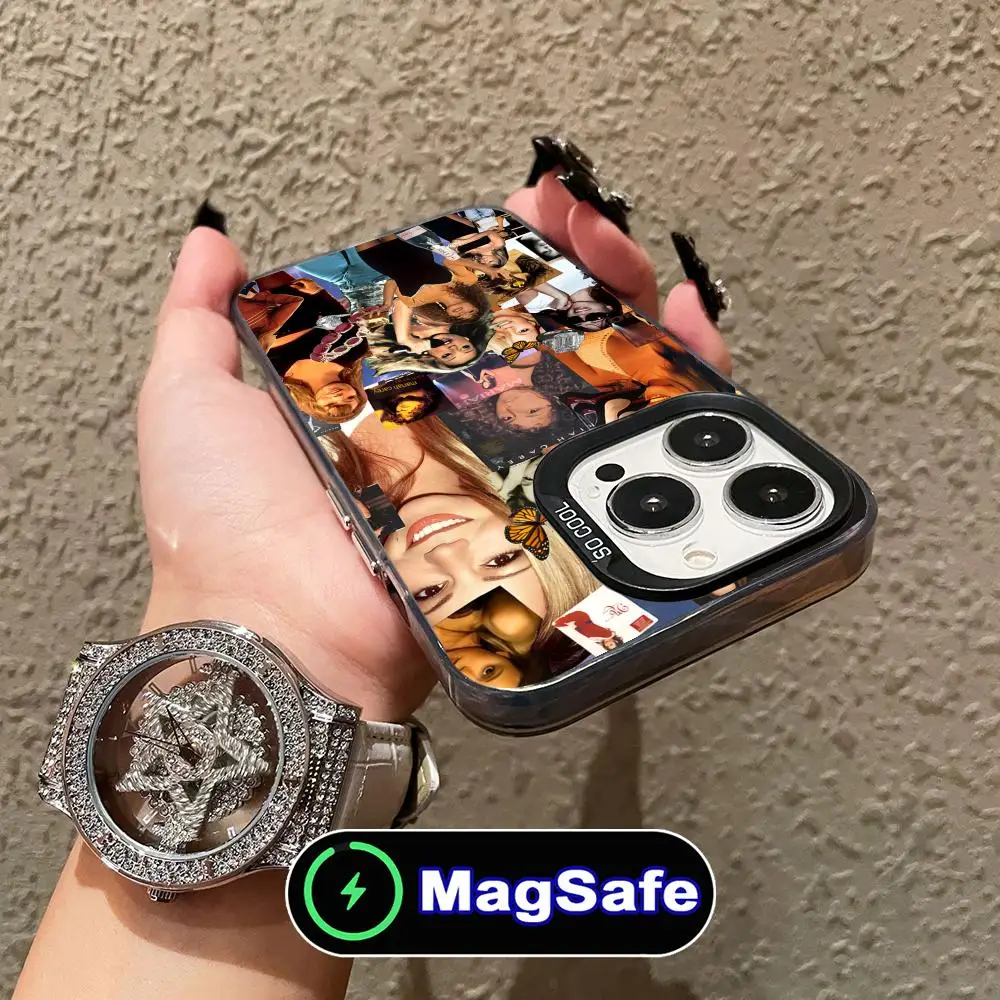 

Mariah Carey Mobile Cell Phone Case for iPhone 16 15 14 13 12 11 Pro Max Plus MagSafe Translucent Colour Protective Cover Pretty