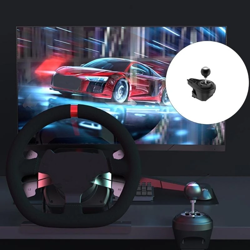 sechential-gear-shifter-6-1-speed-​​with-reverse-mode-manding-brake-button-pild-play-pc-simulators-bracket-fixe-pour-le-jeu