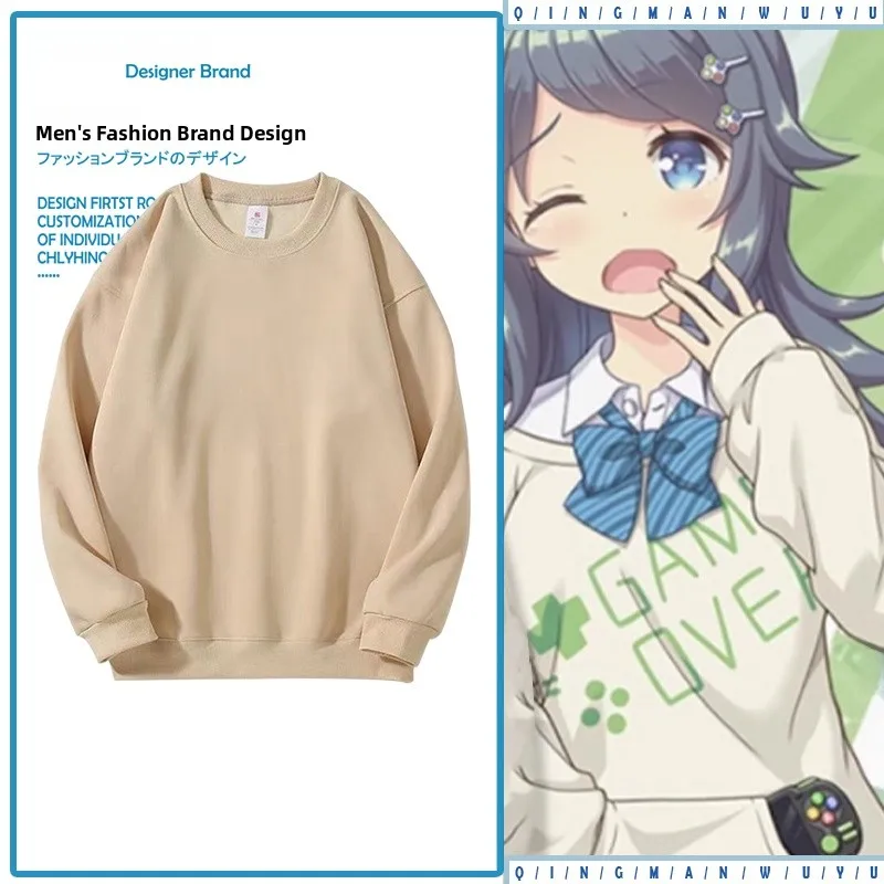 

Худи на весну, осень и зиму, свободного кроя, из смесового хлопка и полиэстера, с круглым вырезом, с принтом, повседневный, удобный, в стиле стритвир.