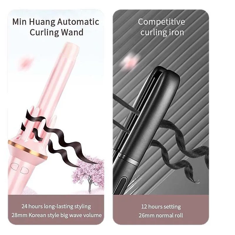 Fully Automatic Negative-ion Hair Curler Tourmaline Ceramic Temperature Settings Multi-gear Curls