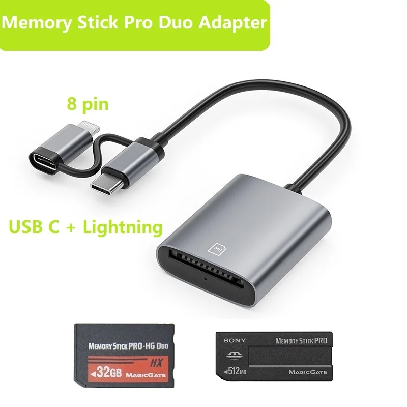 Memory Stick Pro Adapter For iPhone USB C Memory Stick Pro Duo Card Reader Adapter MS Card Reader Phone