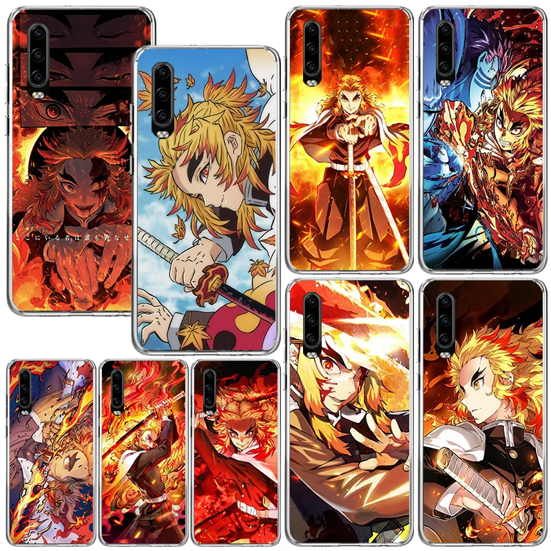 Demon Slayer Rengoku Kyoujurou Phone Case For Huawei P30 P40 P20 P10 Lite Mate 20 10 Pro Y5 Y6 Y7 Y9S P Smart Z Fundas Back Cove