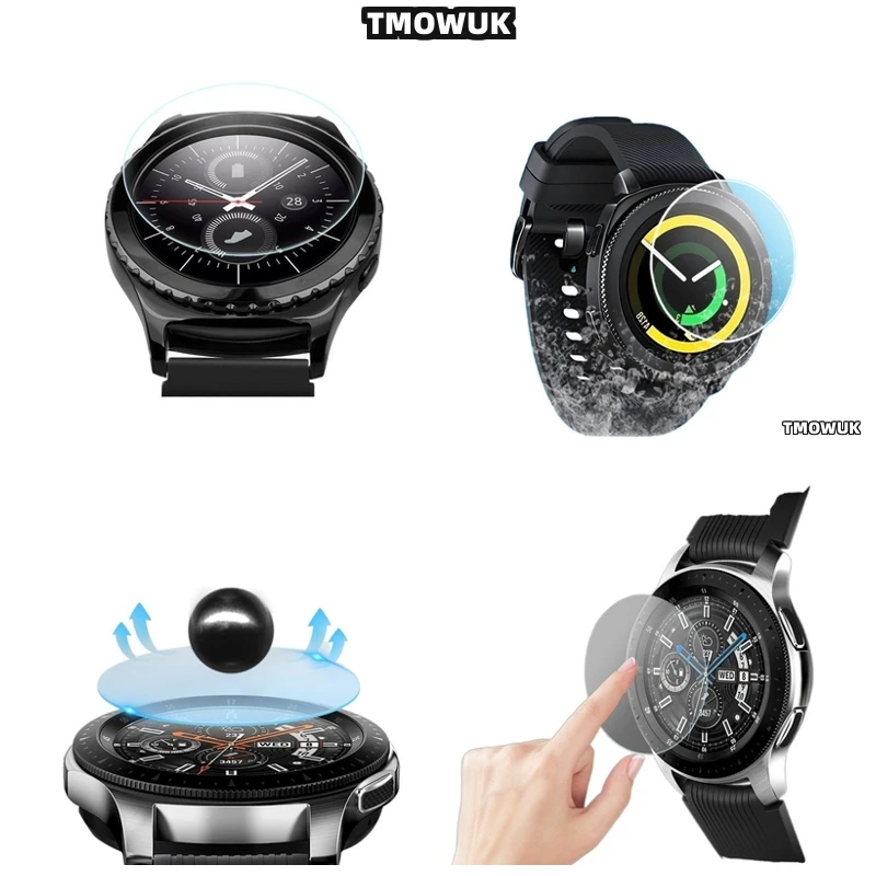 

For Samsung Gear Sport Gear 2 3 4 zero Anti-Fingerprint Tempered Glass Screen guard HD 9H Scratch-Resistant Bubble-Free