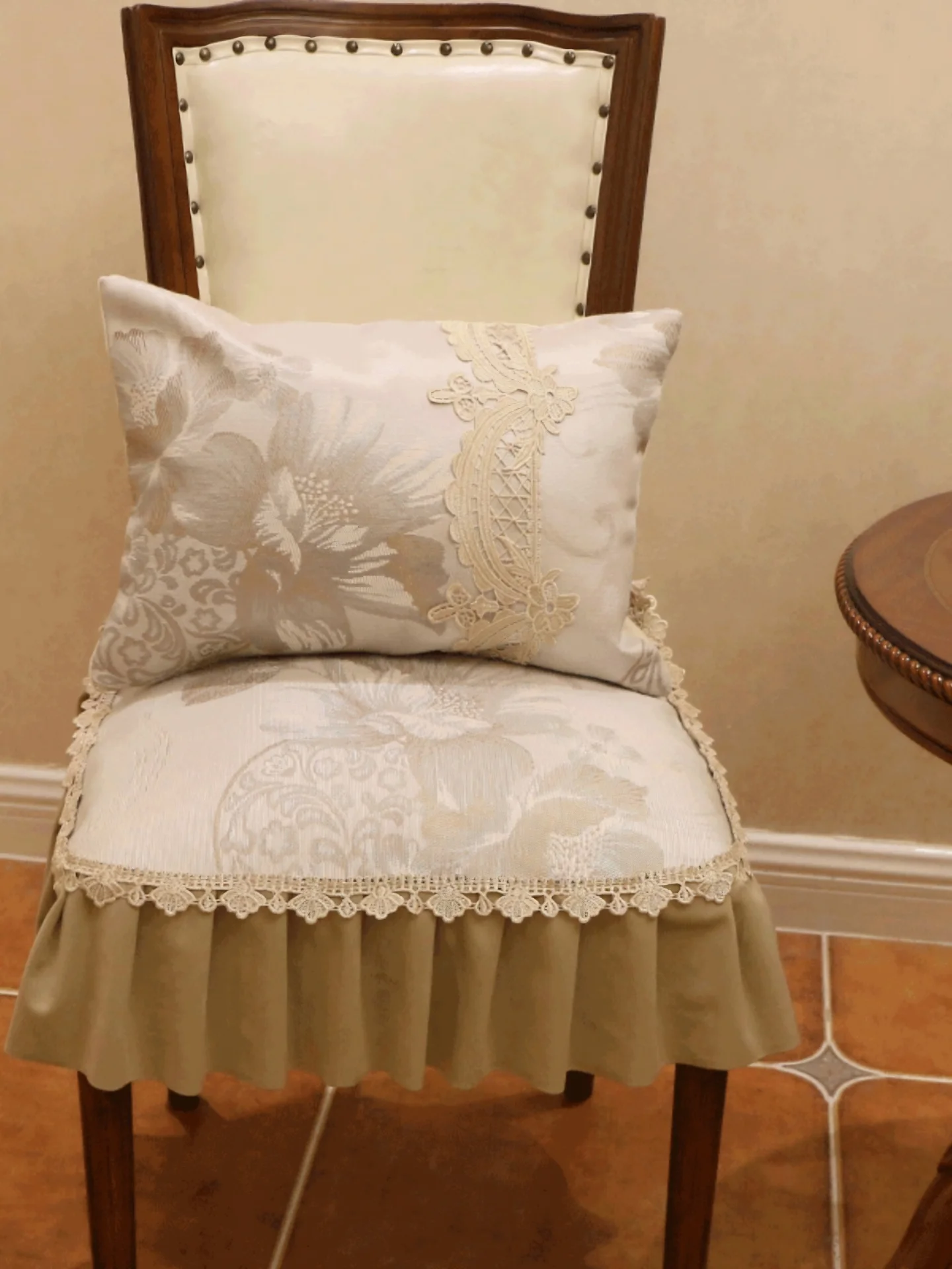 

Подушка для стула Blue Oak Summer Ice Silk, американская подушка для обеденного стула, нескользящая, всесезонная, универсальная подушка для стула.