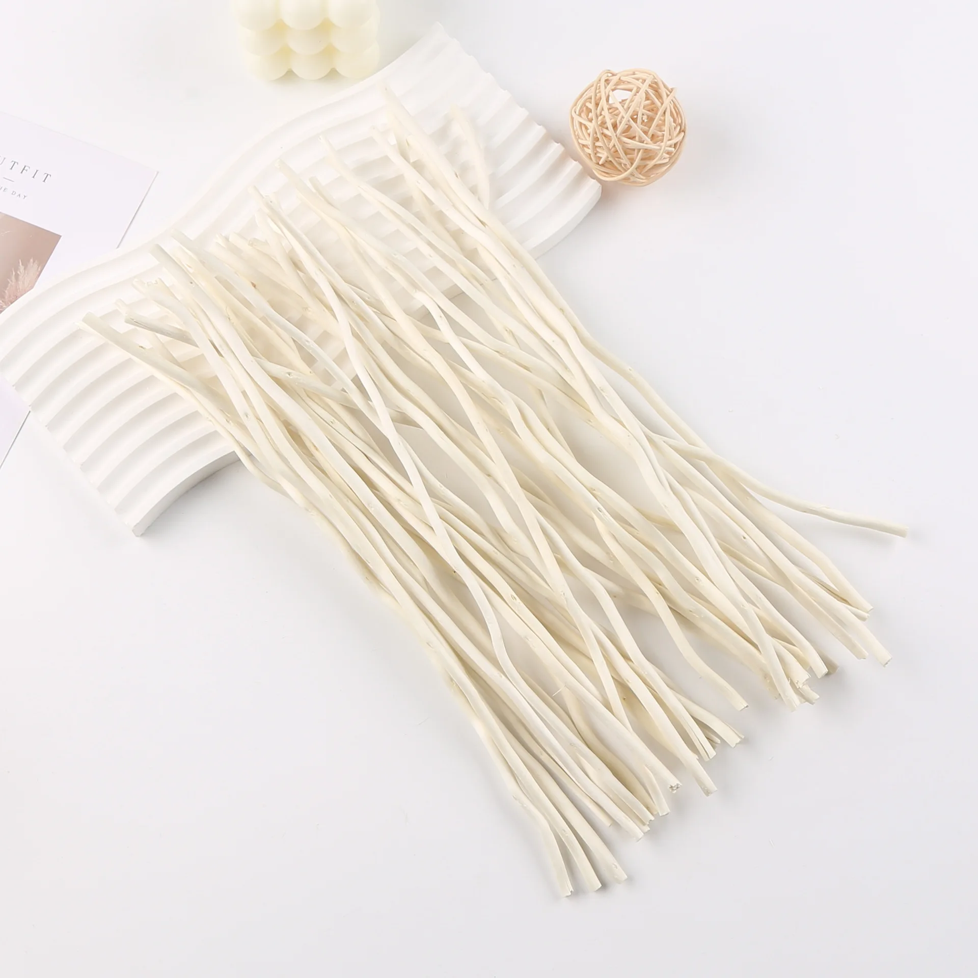 30PCS L15/20/30CM Fragrance Diffusion Accessories Fiber Stick Plant Willow Branch，Home Fireless Aromatherapy Decor Wicker