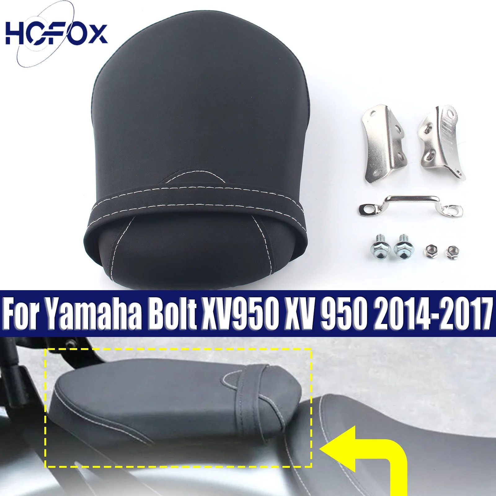 

Motorcycle Rear Pillion Passenger Seat Cushion For Yamaha Bolt XV950 XV 950 2014-2017 2015 2016