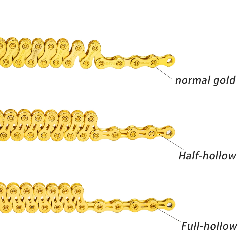 ZTTO MTB Road Bike Gold Chain 6/7/8s 9s 10s 11s 12s Speed Chain