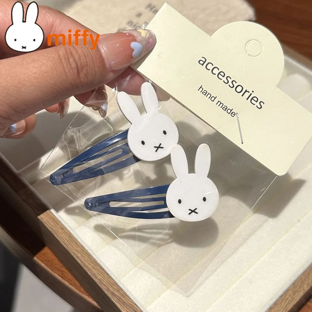 Lindo Miffy Kawaii dibujos animados lazo para el cabello horquilla dulce flequillo Clip LATERAL niña cumpleaños regalo de Navidad