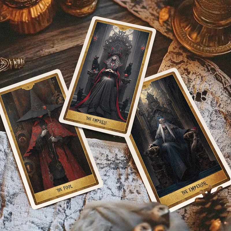 New 2025 Beginner Rider Waite Tarot Divination Deck 78 Genuine Professional Gothic Seer Tarot Cards Rider Waite English Spanish