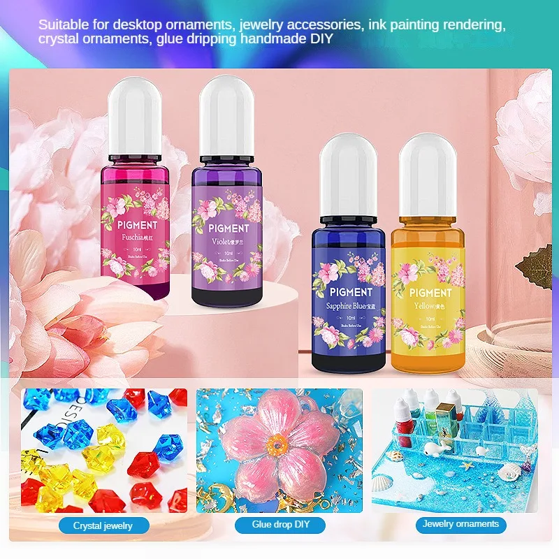 Multicolour Optional DIY Pigment Second Generation Epoxy High Concentration UV Drops Color Essence Epoxy Resin AB Glue Paste