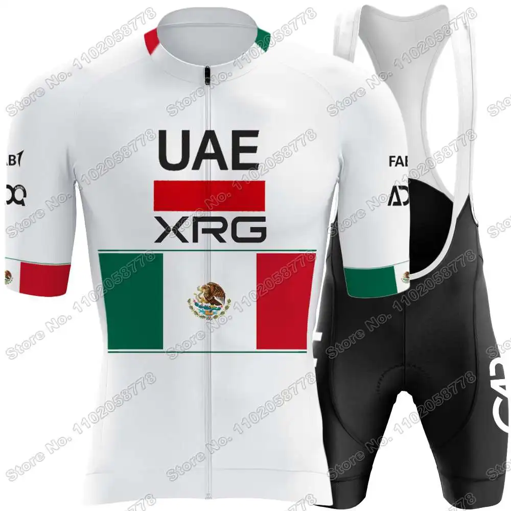 2025 الأصفر الوردي الإمارات العربية المتحدة فريق الدراجات جيرسي مجموعة سلوفينيا Tadej Pogacar الدراجات ملابس الرجال فرنسا TDF الطريق دراجة البدلة مريلة السراويل