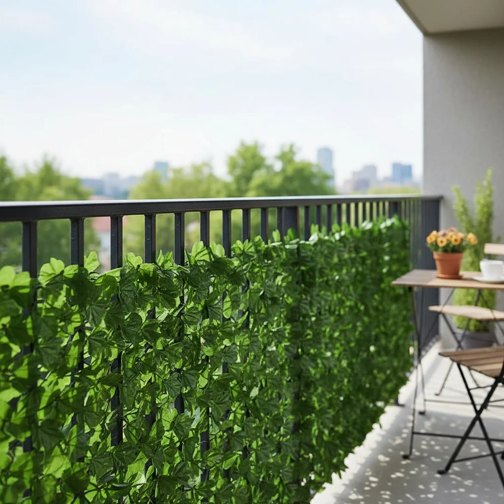 

Artificial Ivy Fence Cover Fake Vine Privacy Screen for Balcony Railings Garden Walls Outdoor Decor Realistic Green Leaf Decor