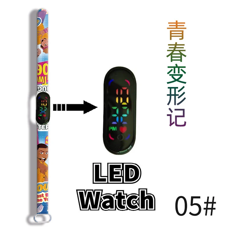 子供用時計,子供用時計,赤い時計,シリコン,Mi LED,防水