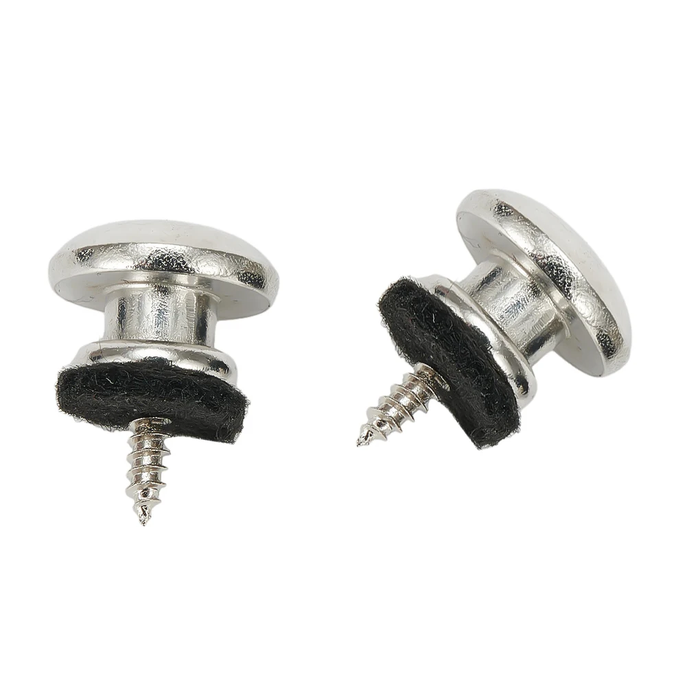 2Pcs Guitar Strap Button Locks With Secure Screws For Bass Ukulele And Electric Guitar Strap Buckle System Music Instruments