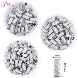 50pcs 3mm Mini Sanding Bands Nails Zebra Sanding Cap Ring Bands for Manicure Mandrel Bits Acrylic Nails Polishing Pedicure Tools
