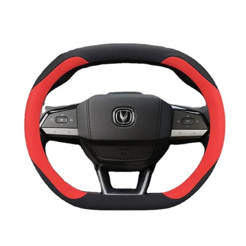 Steering Wheel Cover for Changan CS55 Plus Univ Unik High Quality Car Decorative Accessories Genuine Leather Non-slip Sweatproof