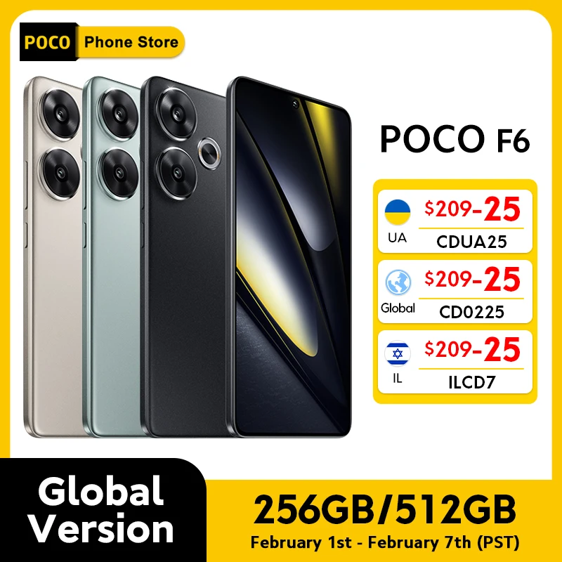 POCO F6 スマートフォン グローバル版 Snapdragon搭載 ® 8世代第3世代 90Wターボ充電 5000mAhバッテリー
