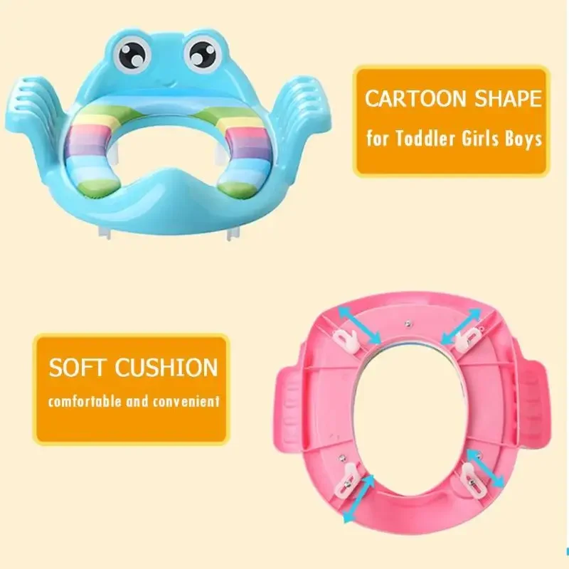 Removable Baby Toilet Training Seat with Armrest and Safety Cushion - Potty Training Essentials