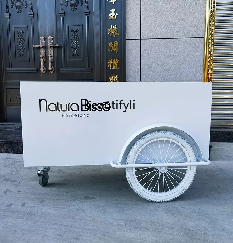 Outdoor coffee cart floral wedding display props wedding dessert cart food wrought iron dining car