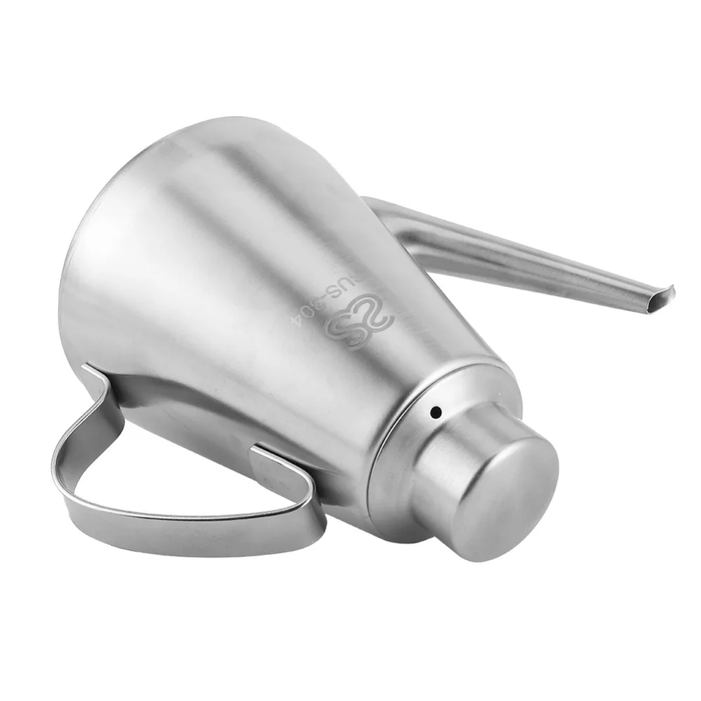 Practical 304 Stainless Steel Oil Dispenser Bottle Anti-Drip Spout 500ml/700ml Olive Oil Bottle Vinegar Cruet Home Cooking Use