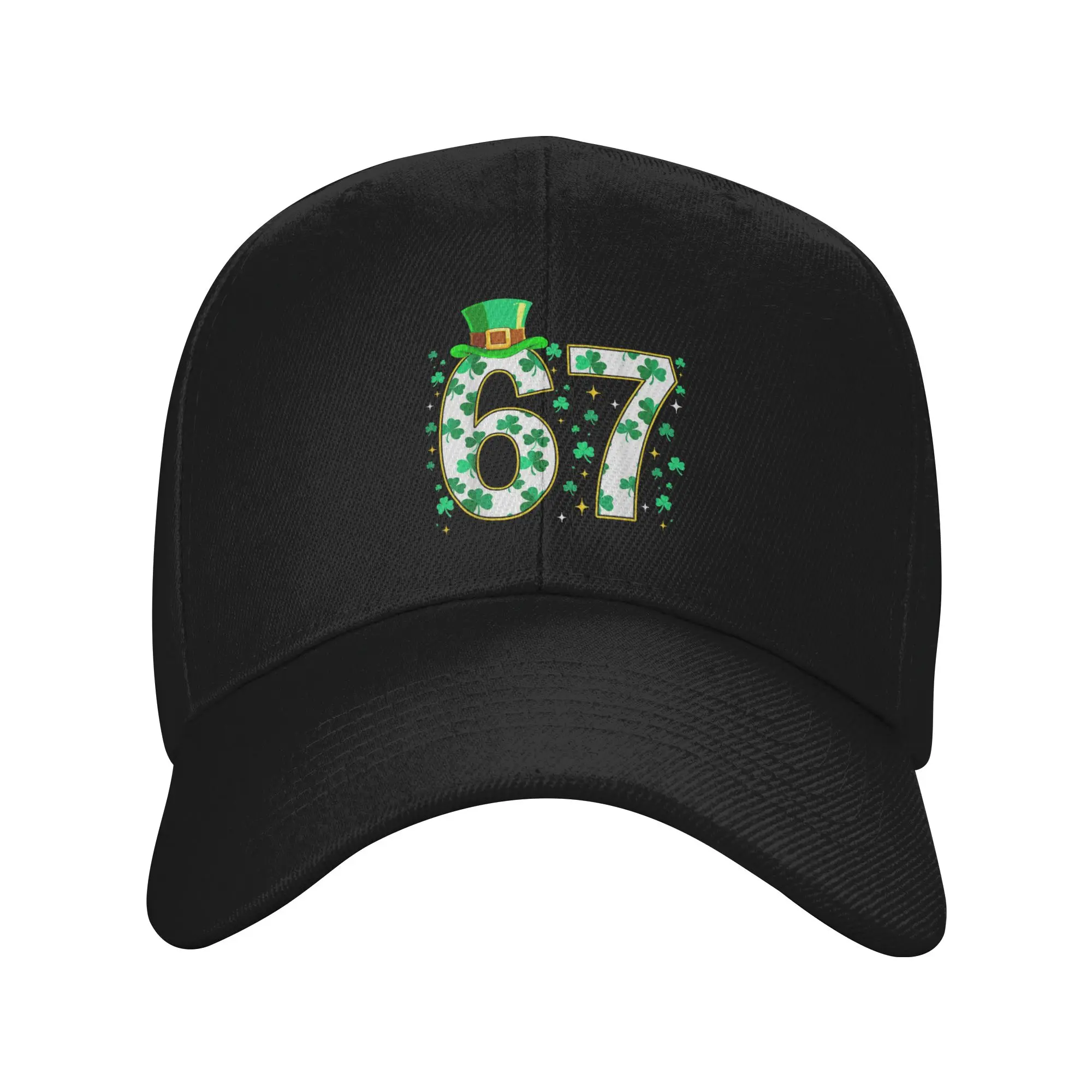 67 St Patricks Day Six Seven Shamrock Funny 6 7 Irish Meme Sun Baseball Cap Summer Male  Custom Logo Trucker Hat Adjustable