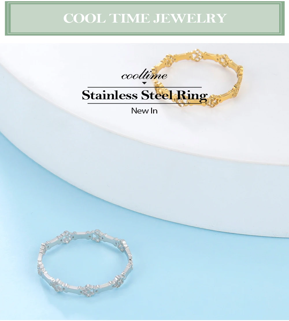 Cooltime Tier Hund Pfote Knochen verstellbare Ringe für Frauen Edelstahl offene Fingerringe Schmuck Anillos Mujer – Detail 1