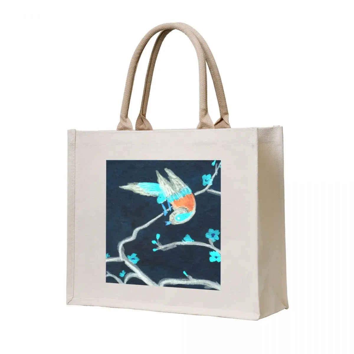 BLUE SAKURA Tote Bag Reusable bags Handbags shopping trolley bag