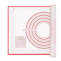 20x16 Inch Lager Silicone Pastry Mat for Rolling Dough with Measurement Thick Non Stick Baking Fondant Counter Mat Oven Liner