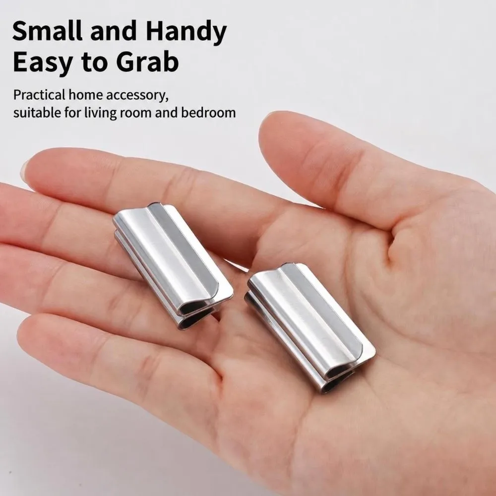 1 Pairs New Metal Curtain Closure Clip Magnetic Attraction Detachable Curtain Fixing Buckle Curtain Clips Home Office