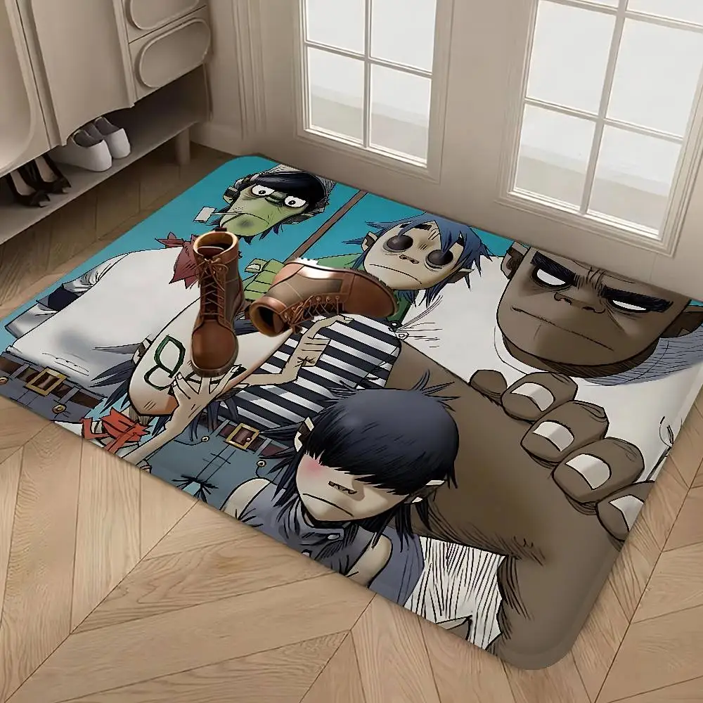 Music Cool Band G-gorillaz Floor Mat Anti-slip Absorb Water Long Strip Cushion Bedroon Mat Alfombra