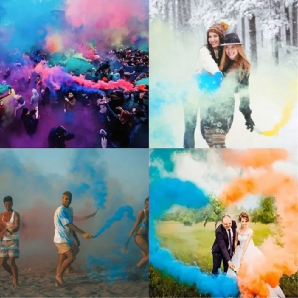 ديكور الحفلات التصوير المعونة الدخان الملونة الدخان يده الدخان مرحلة الدخان الزفاف الضباب الدخان عصا الدعامة الغلاف الجوي #3