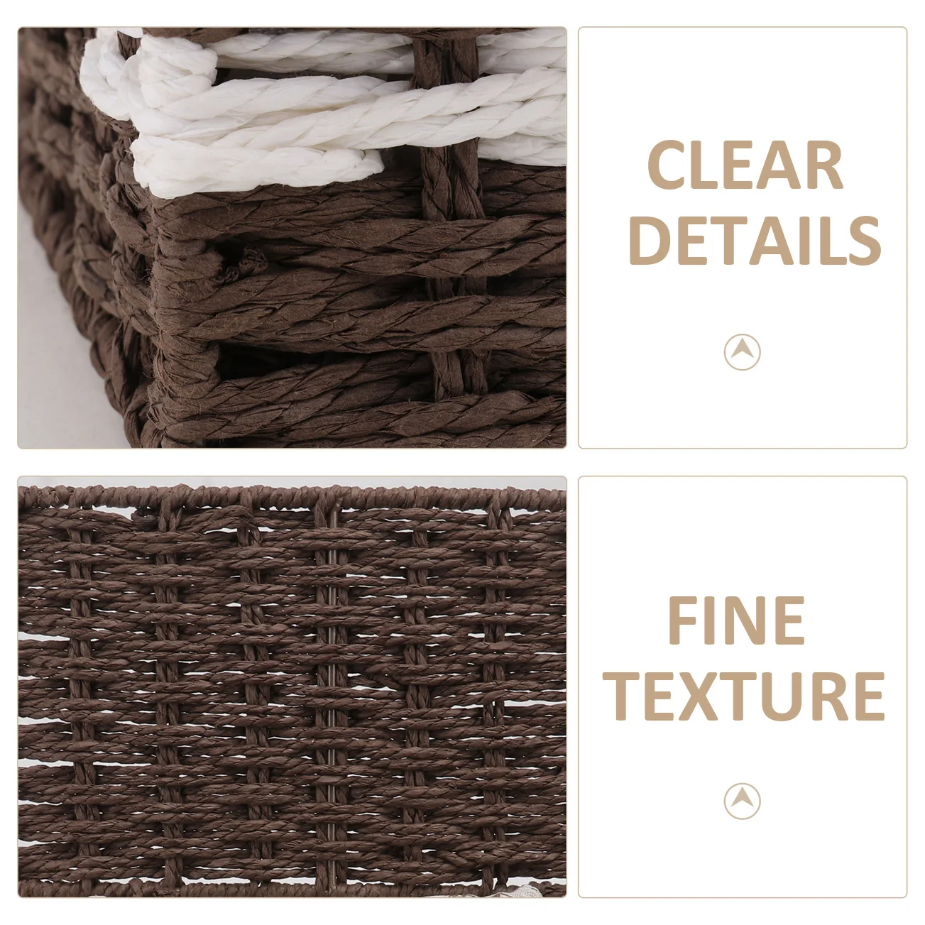 

Rattan Storage Basket Round Woven Container Lid for Desktop Snacks Tea Set Cosmetics ganizer Household