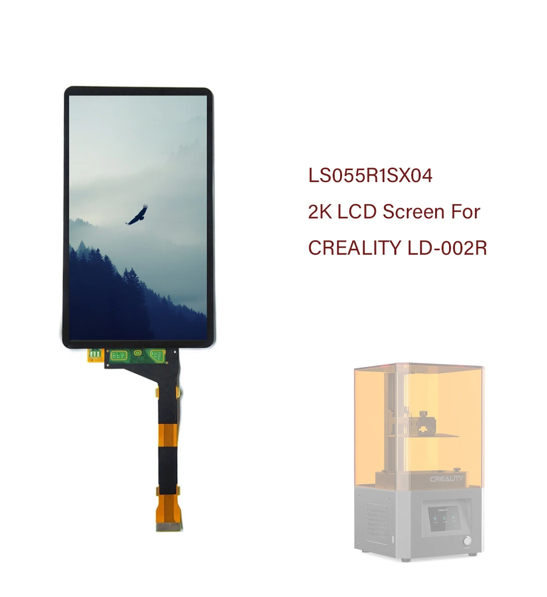 Imagem -02 - Creality-lcd Tela com Filme Protetor de Vidro Ld002r Impressora 3d 5.5 2k sem Luz de Fundo Ld-002r Ls055r1sx04