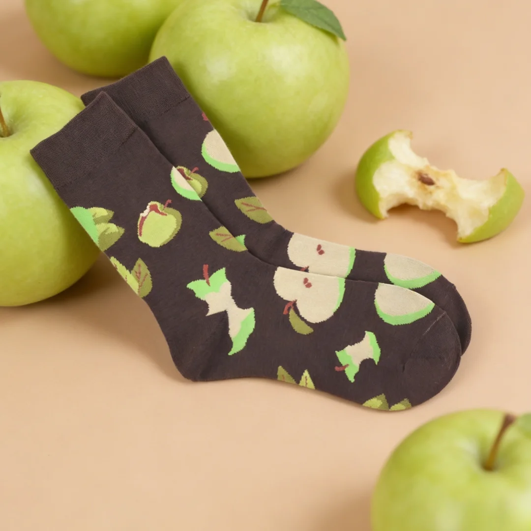 【1 Paar】Obstinspirierte Wadensocken, die einen frischen und modischen Look bieten und für alle Jahreszeiten geeignet sind