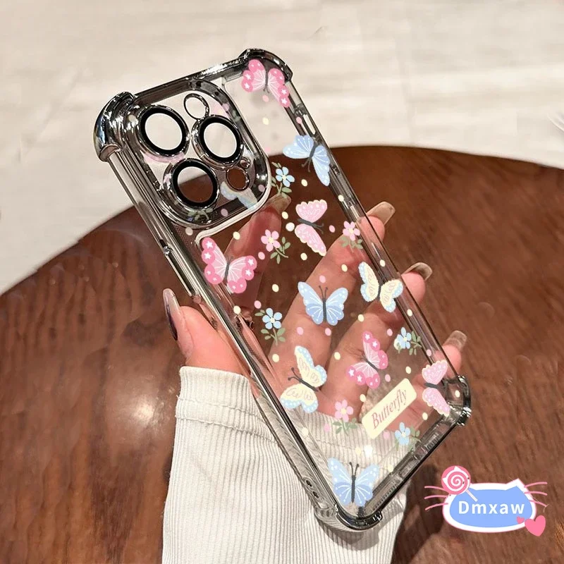 

For OPPO A5 A60 A3 A3X A2 Pro A9 A5 2020 A7 A5S A12 F23 F11 5G Find X8 Pro X7 Ultra Phone Case Butterfly Floral Soft Cover