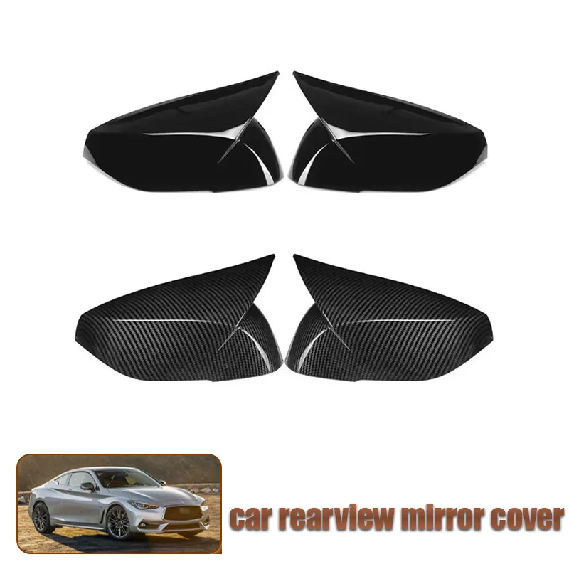 

For 14-21 models of Infiniti Q50 Q60 Q70 Q50l with horn shaped rearview mirror cover and reverse mirror adhesive