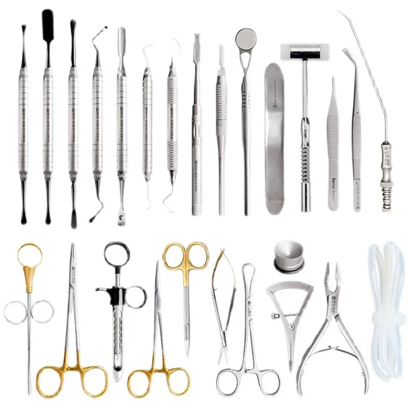 26pcs/kit High Quality Dental Implant Surgical Kit Basic Oral Surgery Instruments Set Professional Dental Tools for Implantology