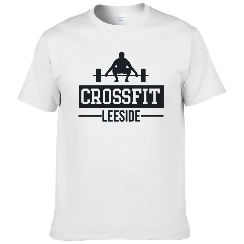 2024 Brand Crossfit Fitness T-Shirts Men\'s short sleeves Cotton Round Collar Tee shirts Men Bodybuilding Casual T shirts #193