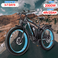KETELES K800 Electric Bike 2000W Dual Motor 48V23AH Hydraulic Brake Ebike Mountain Snow 26*4.0\
