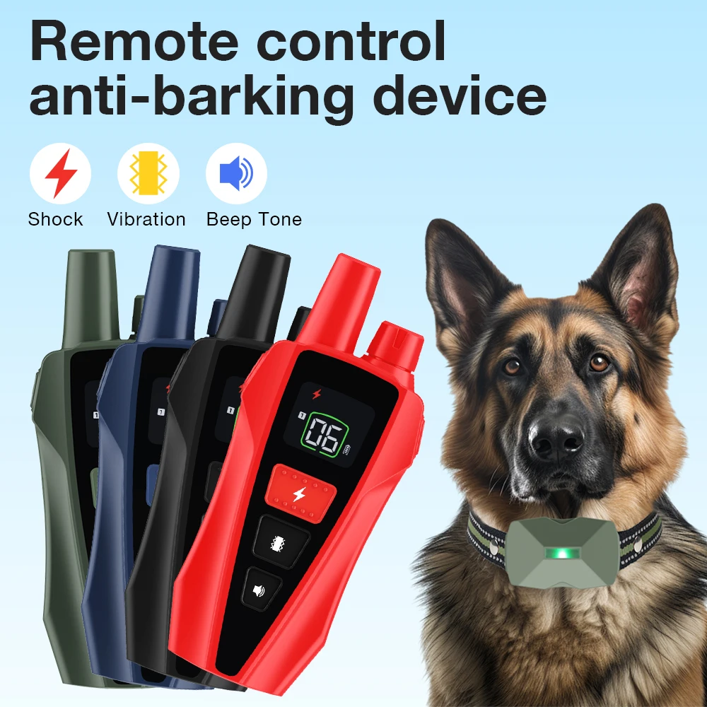 Dog Shock Collar 800m Dog Training Collar with Remote Control 3 Modes Rechargeable E-Collar For 8-120lbs Puppy Pet Behavior