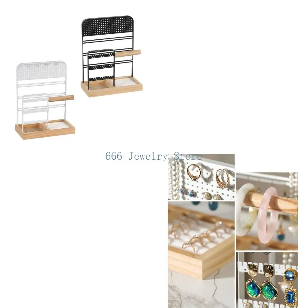 F2TD Practical Jewelry Storage Stand Handy Earring Display Holder Delicate Shelf