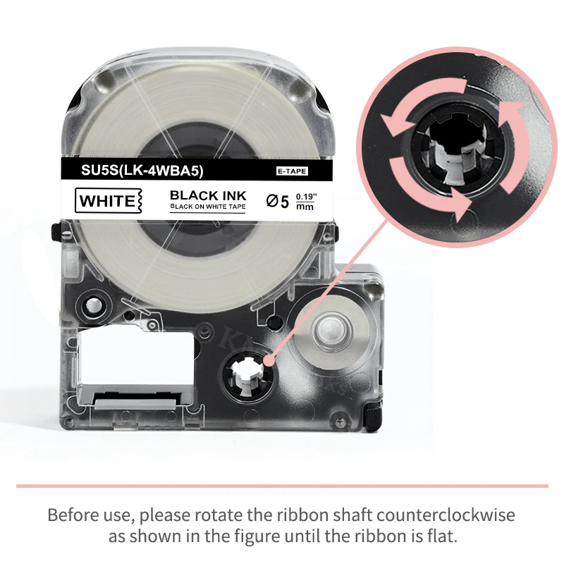 KMCYinks SU5S SU11S SU5Y SU11Y LK-4WBA5 LK-4YBA5 Heat Shrink Tube Label Tapes Compatible for Epson LabelWorks LW-300 LW-400