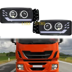 1 PAIR 24V LHD Truck LED Headlight FIT For Iveco Stralis Hi-Way Eurocargo Truck 5801571745 5801571746